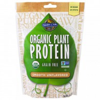 Garden of Life, Organic Plant Protein, Grain Free, Smooth Unflavored, 8.0 oz (226 g)