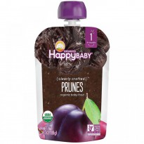 Nurture Inc. (Happy Baby), Organic Baby Food, Stage 1, Clearly Crafted, Prunes, , 4 + Months, 3.5 oz (99 g)