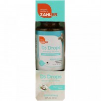 Zahler, D3 Drops, Microdrops for Infants, Mild Coconut Flavor, 0.5 fl oz (15 ml)
