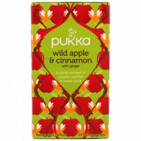 Pukka Herbs, Wild Apple & Cinnamon with Ginger, 20 Fruit Tea Sachets, 1.41 oz (40 g)