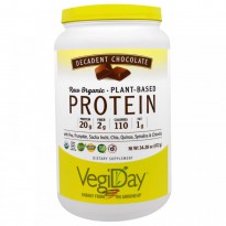 Natural Factors, VegiDay, Raw Organic Plant-Based Protein, Decadent Chocolate, 34.28 oz (972 g)