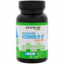 Zenwise Health, Methylcobalamin, Vitamin B-12, Timed Release, 1000 mcg, 160 Tablets