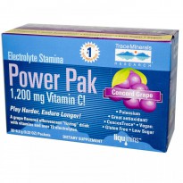 Trace Minerals Research, Electrolyte Stamina, Power Pak, 1200 mg, Concord Grape, 32 Packets, 0.22 oz (6.2 g) Each