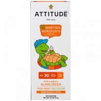 ATTITUDE, Little Ones, 100% Mineral Sunscreen, SPF 30, Vanilla Blossom, 2.6 oz (75 g)
