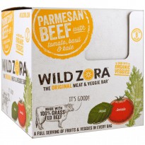 Wild Zora Foods LLC, Meat & Veggie Bar, Parmesan Beef with Tomato, Basil & Kale, 10 Packs, 1.0 oz (28 g) Each