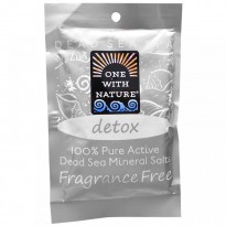 One with Nature, Dead Sea Spa, Mineral Salts, Detox, 2.5 oz (70 g)