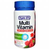 Yum-V's, Multi Vitamin, for Adults,Raspberry Flavor, 60 Jelly Vitamins