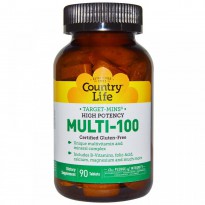 Country Life, Target-Mins, Multi-100, High Potency, 90 Tablets