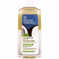 Desert Essence, Coconut Oil Dual Phase Pulling Rinse, 8 fl oz (240 ml)