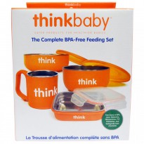 Think, Thinkbaby, The Complete BPA-Free Feeding Set, Orange, 1 Set