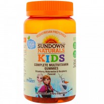 Sundown Naturals Kids, Complete Multivitamin Gummies, Disney Frozen, Strawberry, Watermelon & Raspberry Flavored, 60 Gummies