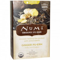 Numi Tea, Organic Ginger Pu-erh Tea, 16 Tea Bags. 1.19 oz (33.6 g)
