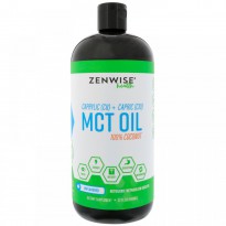 Zenwise Health, Caprylic (C8) + Capric (C10) MCT Oil, 100% Coconut, Unflavored, 32 fl oz (946 ml)