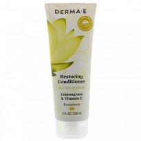 Derma E, Restoring Conditioner, Volume & Shine, Lemongrass & Vitamin E, 8 fl oz (236 ml)