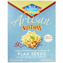 Blue Diamond, Artisan Nut-Thins, Flax Seeds Cracker Snacks, 4.25 oz (120.5 g)
