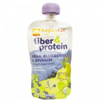 Nurture Inc. (Happy Baby), Happytot, Organic Superfoods, Fiber & Protein, Pear, Blue Blueberry & Spinach, 4 oz (113 g)