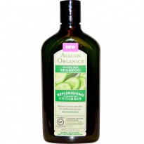 Avalon Organics, Gluten Free Shampoo, Replenishing Cucumber, Fragrance Free, 11 fl oz (325 ml)