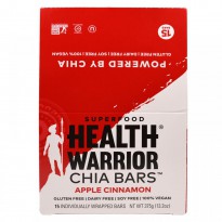 Health Warrior, Inc., Chia Bars, Apple Cinnamon, 15 Bars - (25 g) Each