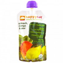 Nurture Inc. (Happy Baby), Happytot, Organic SuperFoods, Spinach, Mango & Pear, 4.22 oz (120 g)