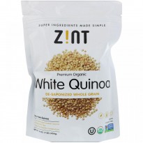Z!NT, Premium Organic, White Quinoa, De-Saponized Whole Grain, 16 oz (454 g)
