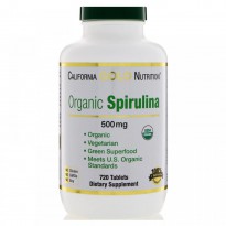 California Gold Nutrition, Spirulina, USDA Certified Organic, Vegetarian, 500 mg, 720 Tablets