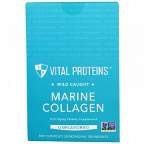 Vital Proteins, Wild Caught, Marine Collagen, Unflavored, 20 Individual Packets (10 g)