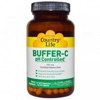 Country Life, Buffer-C, pH Controlled, 500 mg, 120 Veggie Caps
