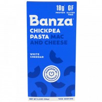 Banza, Chickpea Pasta Mac & Cheese, White Cheddar, 5.5 oz (156 g)