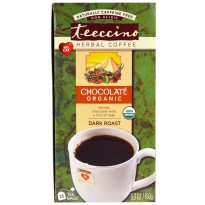 Teeccino, Herbal Coffee, Dark Roast, Organic Chocolate, Caffeine Free, 25 Tee-Bags, 5.3 oz (150 g)