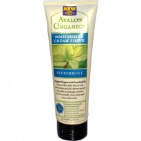 Avalon Organics, Moisturizing Cream Shave, Peppermint, 8 oz (227 g)