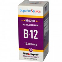 Superior Source, Methylcobalamin B-12, 10,000 mcg, 30 MicroLingual Instant Dissolve Tablets