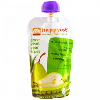 Nurture Inc. (Happy Baby), happytot, Organic Superfoods, Green Bean, Pear and Pea, 4.22 oz (120 g)