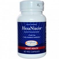 Enzymatic Therapy, HexaNiacin, 590 mg, 60 Veggie Caps