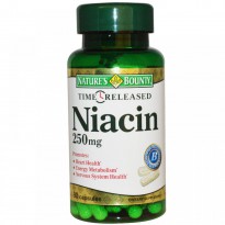 Nature's Bounty, Niacin, Time Released, 250 mg, 90 Capsules