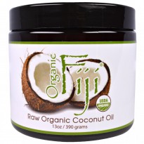 Organic Fiji, Raw Organic Coconut Oil, 13 oz (390 g)