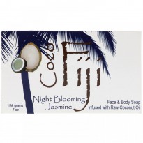 Organic Fiji, Face and Body Bar Soap, Night Blooming Jasmine, 7 oz (198 g)