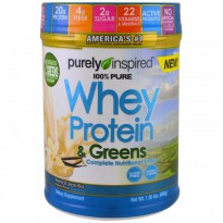 Purely Inspired, 100% Pure Whey Protein & Greens, French Vanilla, 1.5 lbs (680 g)