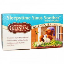 Celestial Seasonings, Sleepytime Sinus Soother, Wellness Tea, Caffeine Free, 20 Tea Bags, 1.2 oz (35 g)