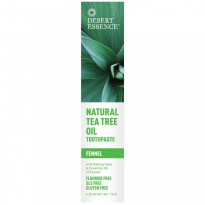 Desert Essence, Natural Tea Tree Oil Toothpaste, Fennel, 6.25 oz (176 g)