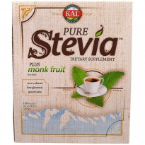 KAL, Pure Stevia, Plus Lo Han Guo Monk Fruit Extract, 100 Packets, 3.5 oz (100 g)