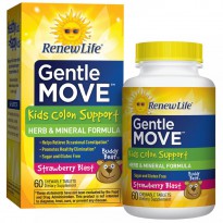 Renew Life, Gentle Move, Kids Colon Support, Strawberry Blast, 60 Chewable Tablets