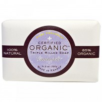 Pure Provence Organic, Certified Organic Triple Milled Soap, Lavender, 5.3 oz (150 g)