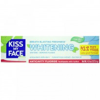 Kiss My Face, Whitening, Anticavity Fluoride Toothpaste, Cool Mint Gel, 4.5 oz (127.6 g)