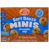 Enjoy Life Foods, Soft Baked Minis, Chocolate Chip, 6 Snack Packs, 1 oz (28 g) Each