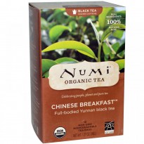 Numi Tea, Organic, Chinese Breakfast, Black Tea, 18 Tea Bags, 1.27 oz (36 g)