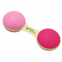 iPlay Inc., Cornstarch Dumbbell Rattle, Hot Pink Color