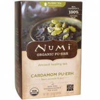 Numi Tea, Organic, Pu-Erh Tea, Cardamom Pu-erh, 16 Tea Bags, 1.19 oz (33.6 g)