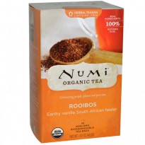 Numi Tea, Organic Herbal Teasan, Caffeine Free, Rooibos, 18 Tea Bags, 1.52 oz (43.2 g)