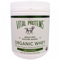 Vital Proteins, Organic Whey Protein, Pure & Unflavored, 18 oz (512 g)