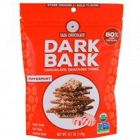 Taza Chocolate, Organic, 80% Dark Bark Chocolate Snacking Things, Peppermint, 4.2 oz (119 g)